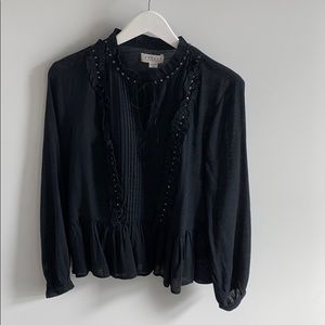 Velvet Black Blouse